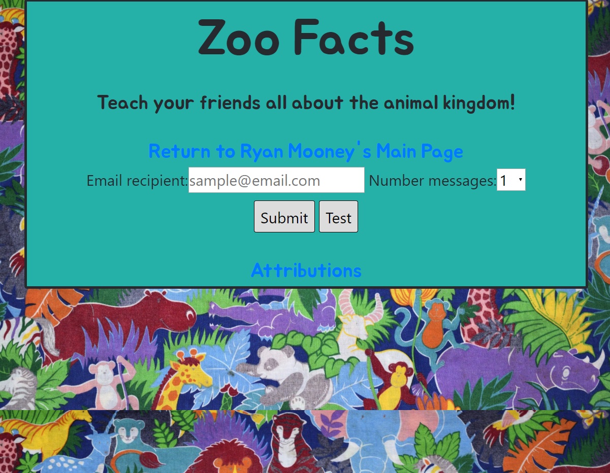 Zoo Facts SMS Application